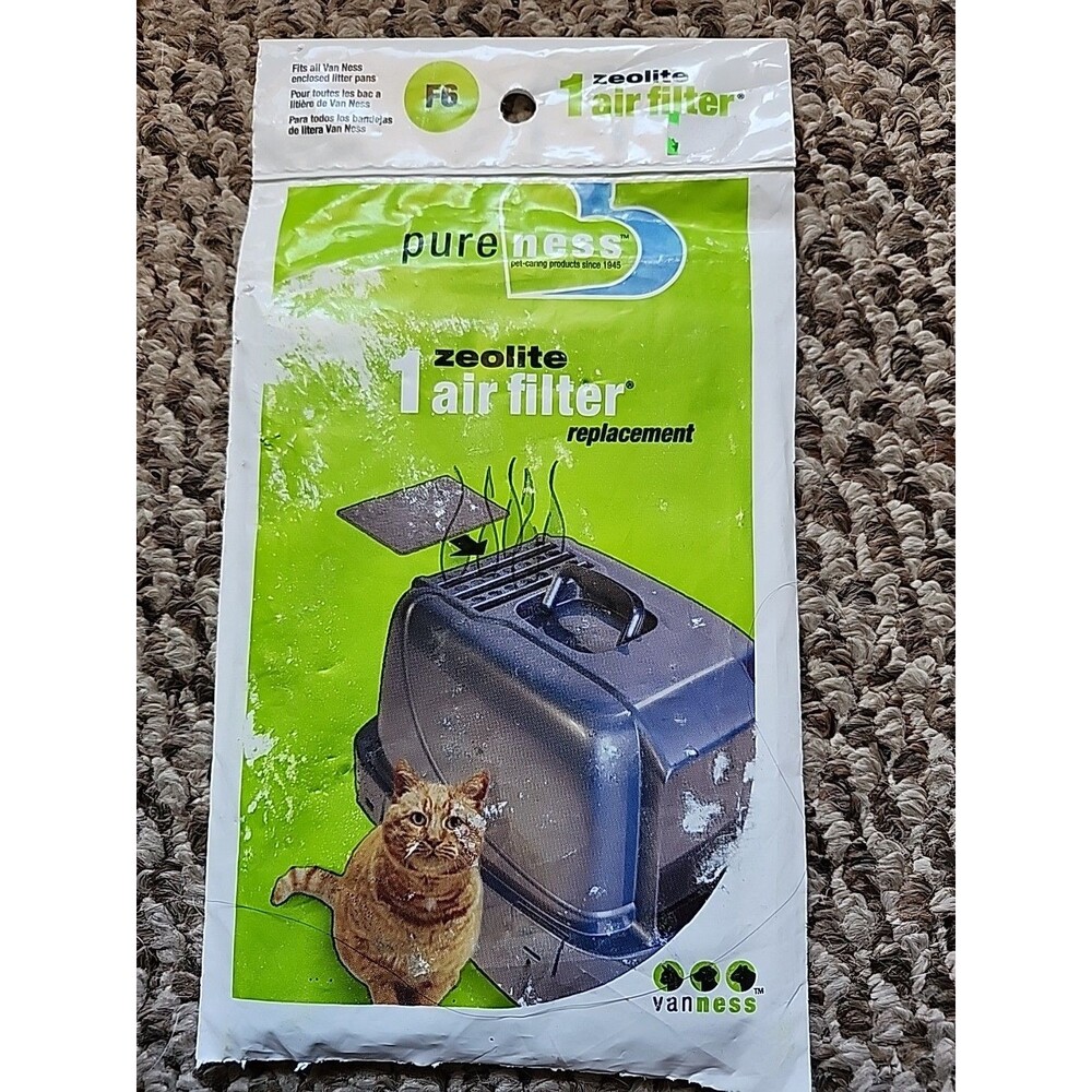Van Ness Pureness Zeolite Cat F6 Air Filter Replacement (1)  Lasts 3 Months New
